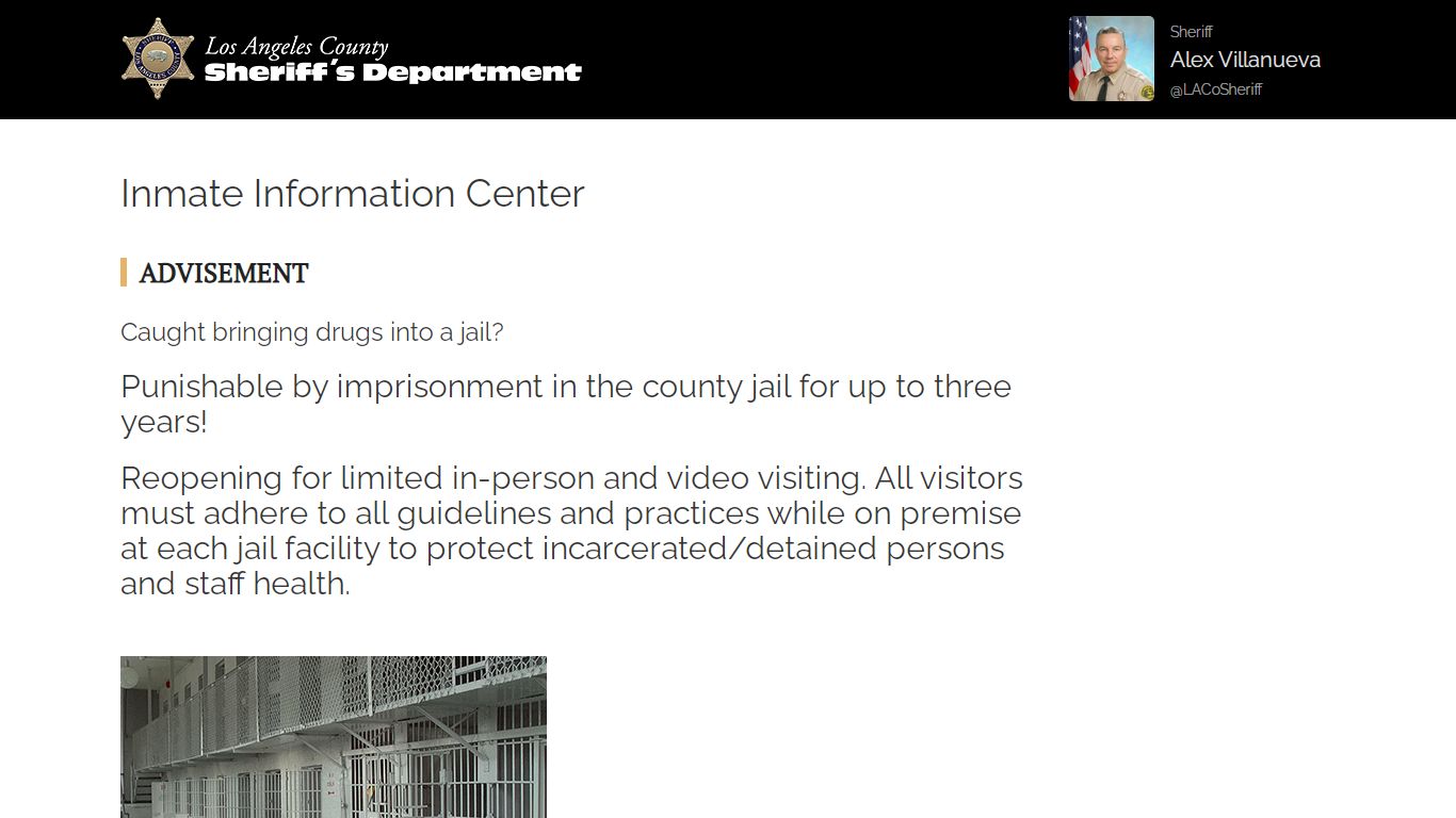 Inmate Information Center - Los Angeles County Sheriff's Department